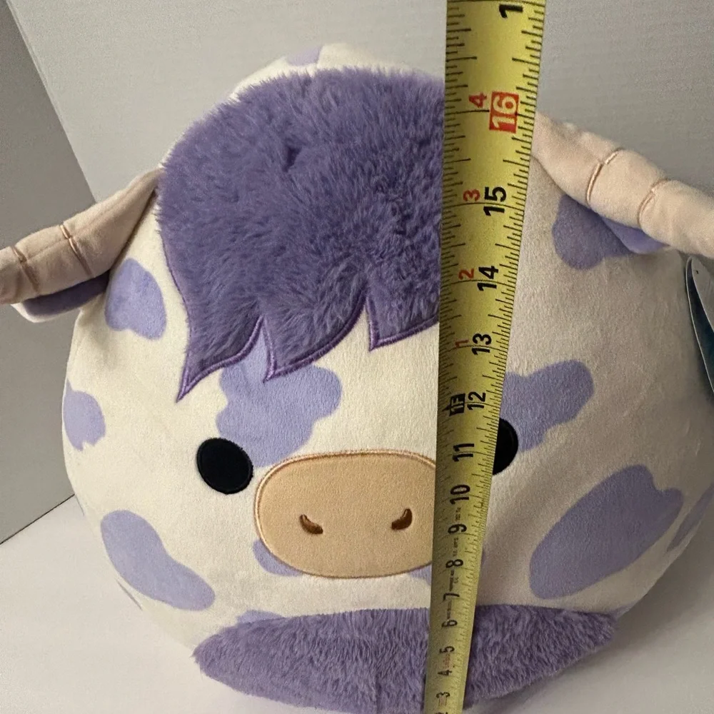 Conway the Purple Spotted Highland Cow Plush Stuff  Toy Squishmallows Collection